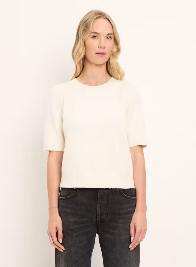 AGATHA SHORT SLEEVE CREWNECK PULLOVER SWEATER