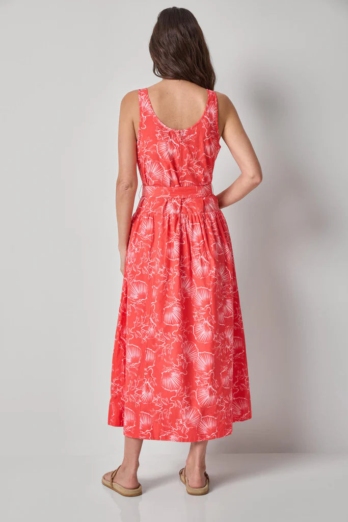 POPLIN MAXI YOKE DRESS
