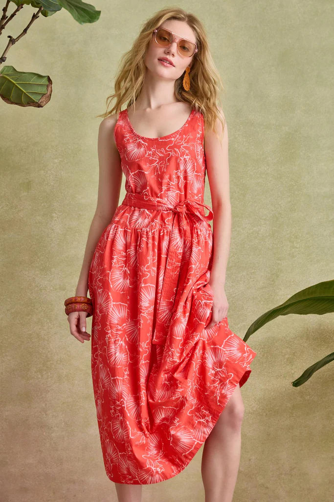 POPLIN MAXI YOKE DRESS