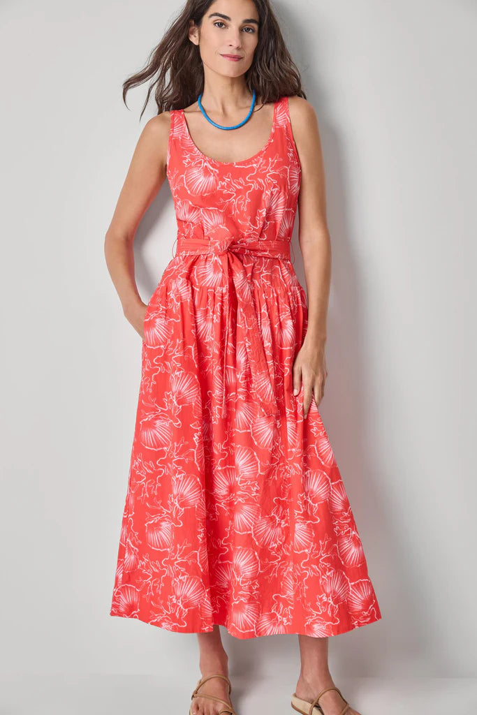 POPLIN MAXI YOKE DRESS