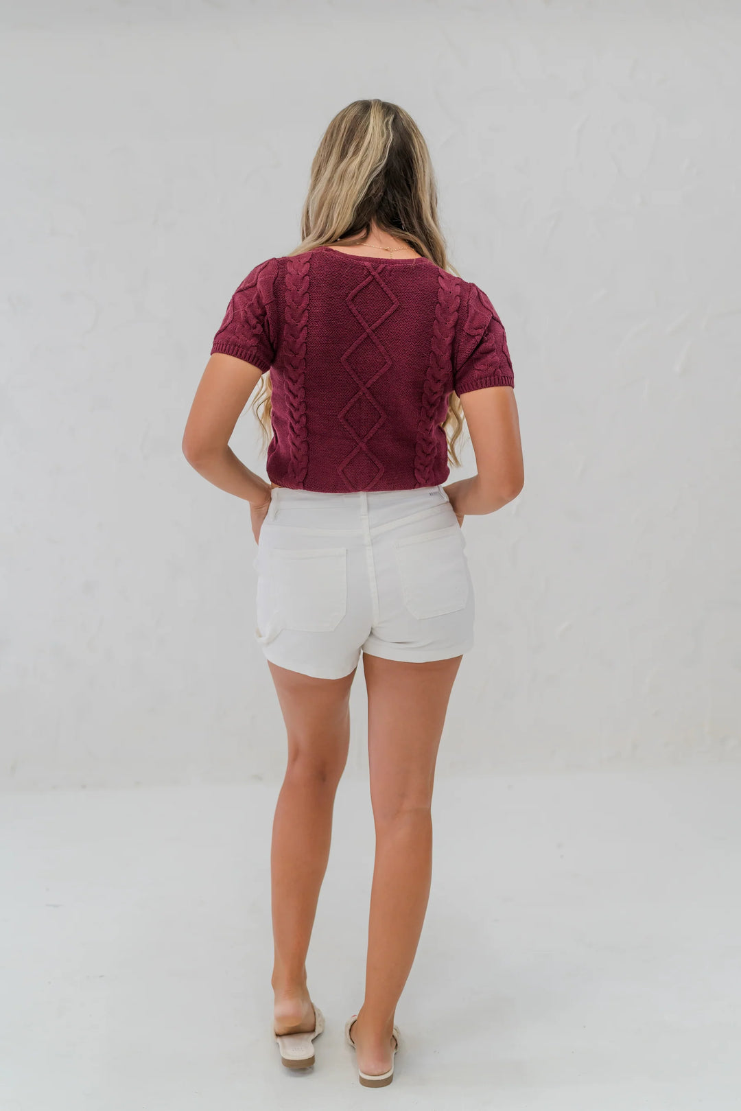 SHORT SLEEVE BUTTON DOWN CARDIGAN