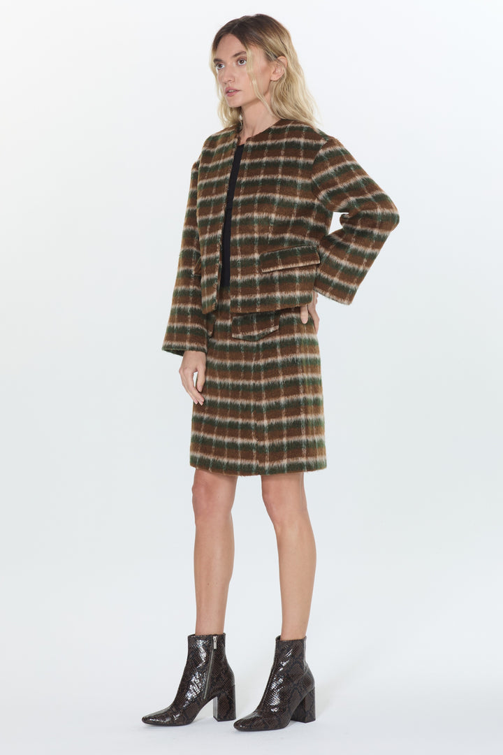 Millie Brushed Plaid Jacket