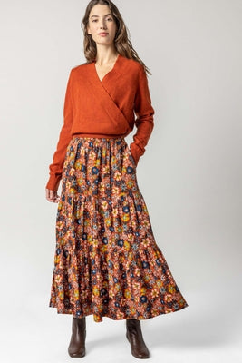 FLORAL TIERED SKIRT