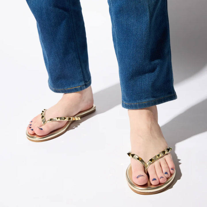 YOSI SAMRA RIVINGTON STUD FLIP FLOPS