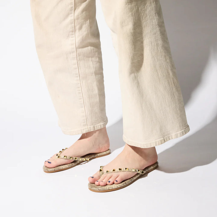 YOSI SAMRA RIVINGTON STUD FLIP FLOPS