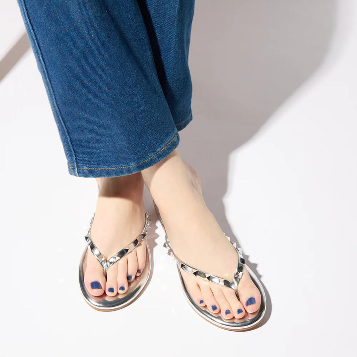 YOSI SAMRA RIVINGTON STUD FLIP FLOPS