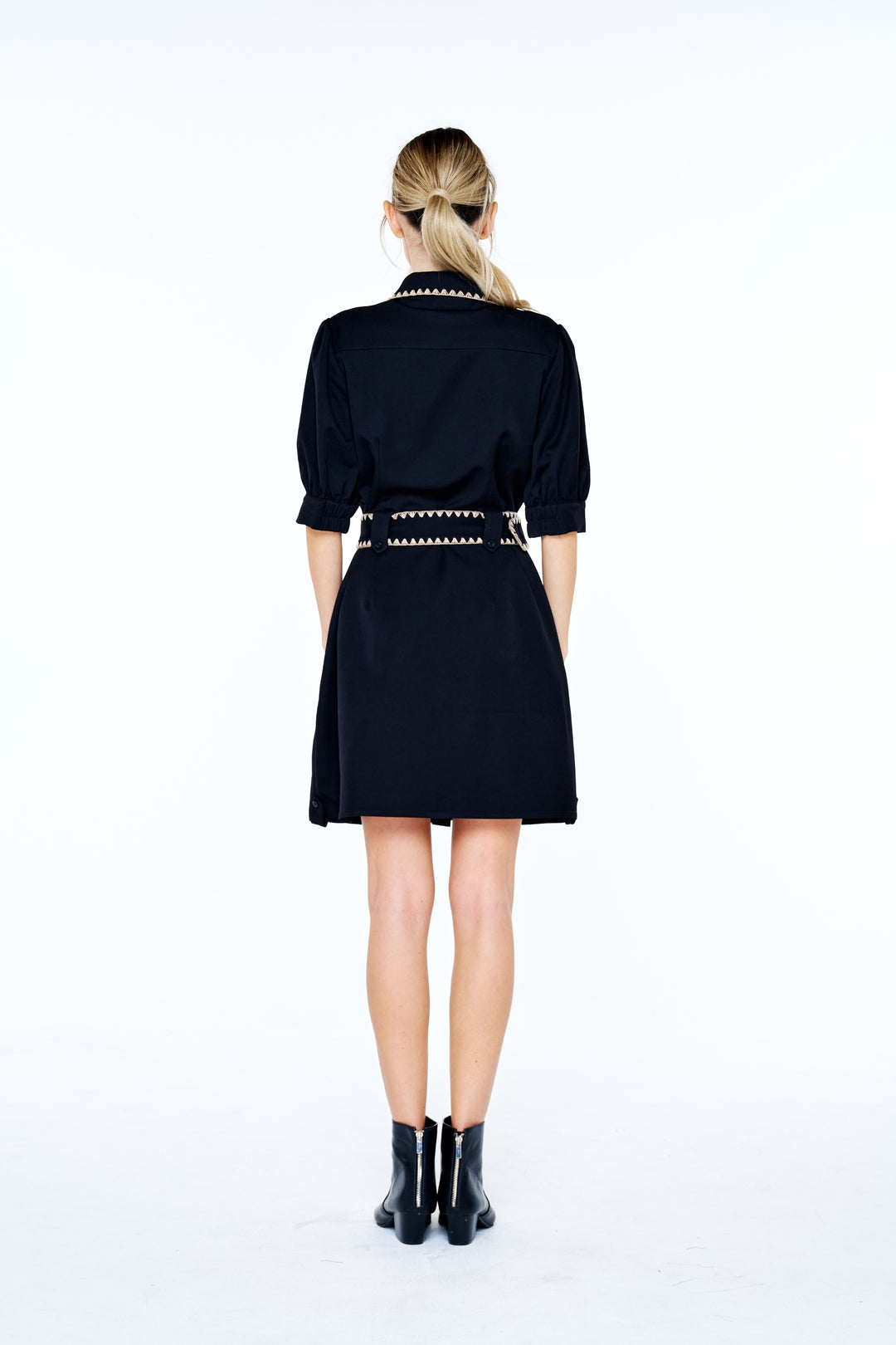 Gelso Embroidered Mini Shirtdress