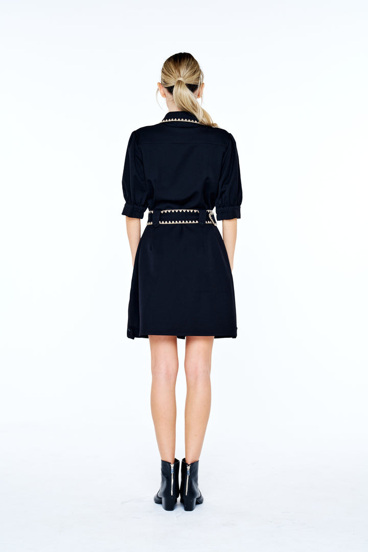 Gelso Embroidered Mini Shirtdress