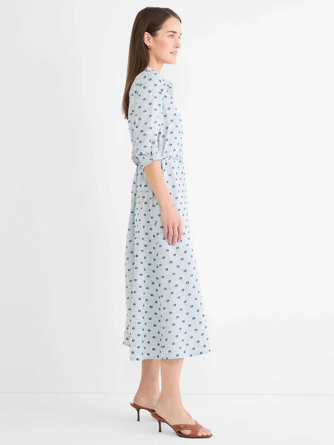 CLIPPED DOT LIANA SHIRT DRESS