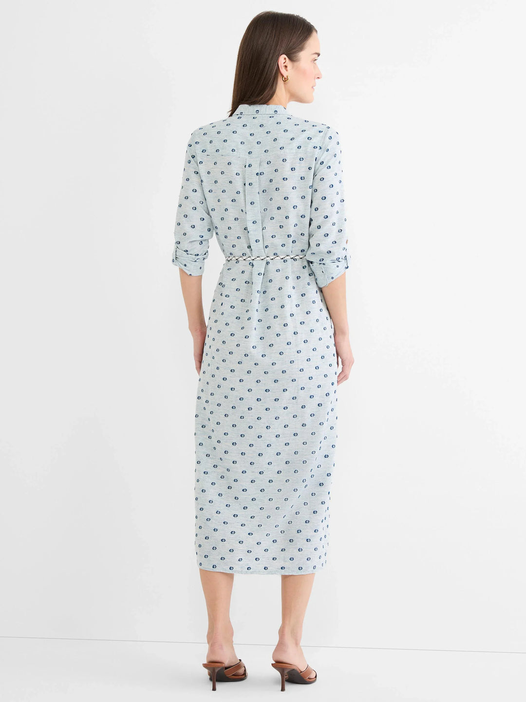CLIPPED DOT LIANA SHIRT DRESS