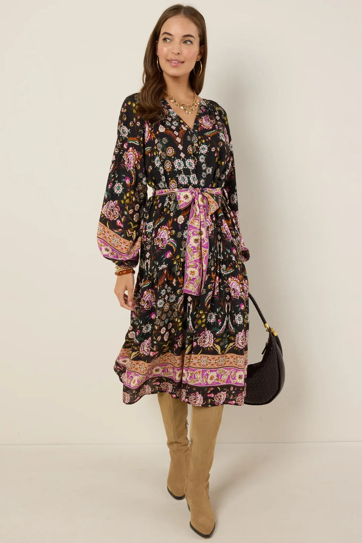 LONG SLEEVE MIDI DRESS