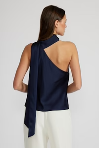 SUSAN TIE NECK TOP