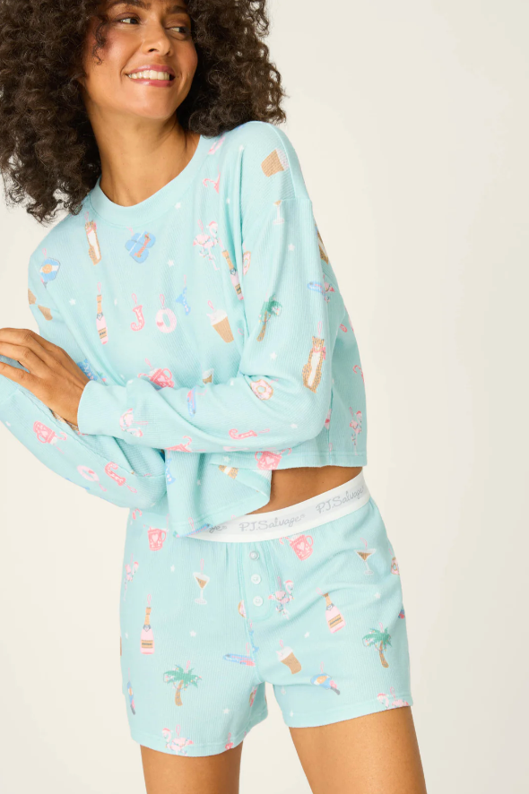 BOYFRIEND BOXER SHORT PJ SET