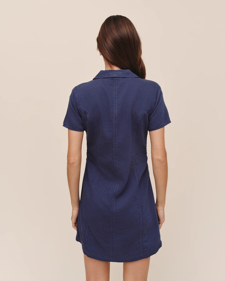 SHORT SLEEVE ZIP FRONT DRESS
