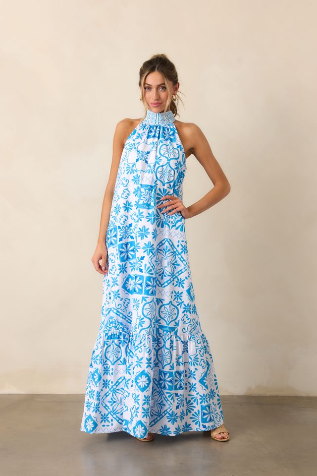 REBECCA HALTER MAXI DRESS