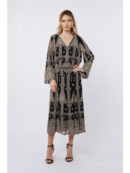 BECK TWO-TONE LACE CUTOUT TOP