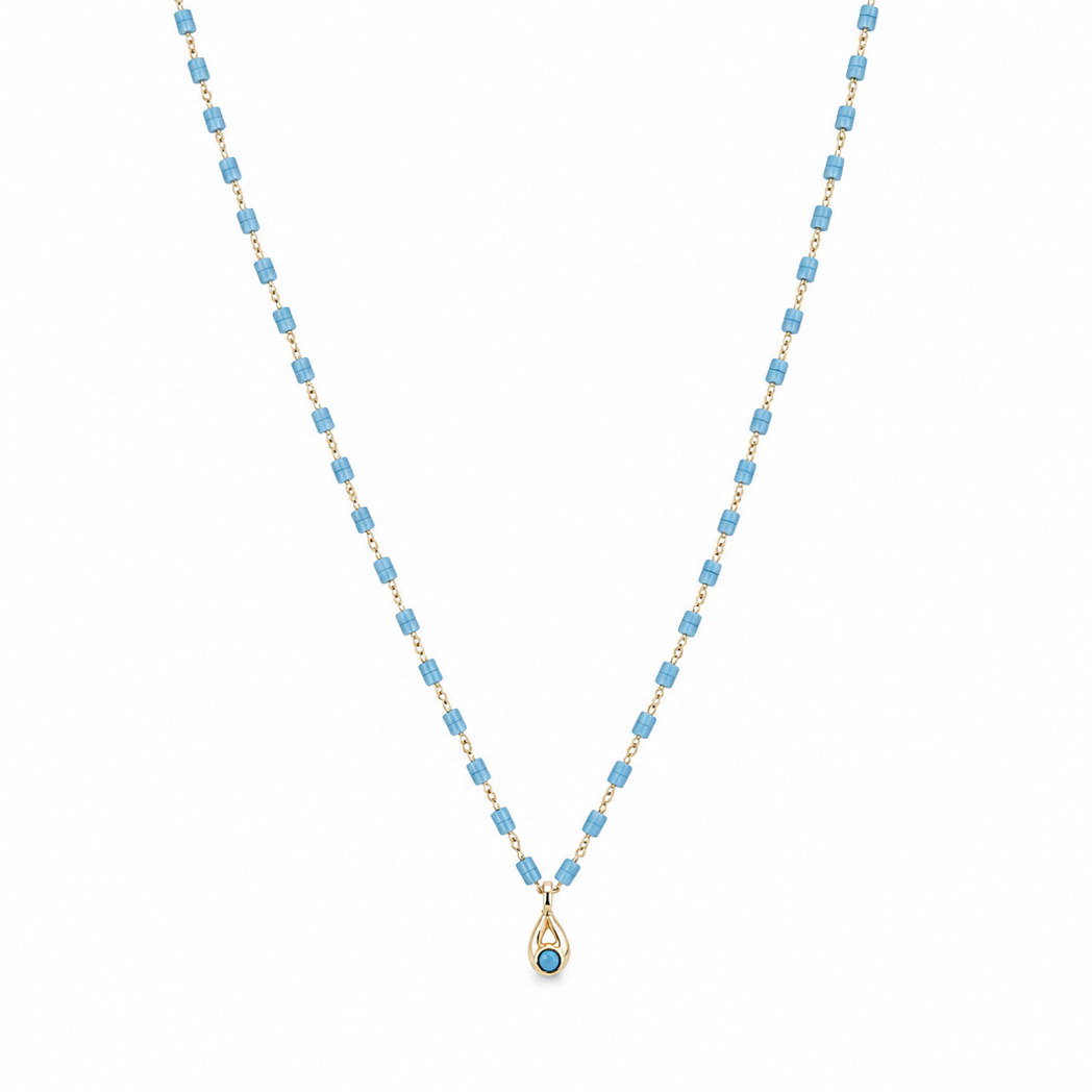 Turquoise Teardrop Necklace