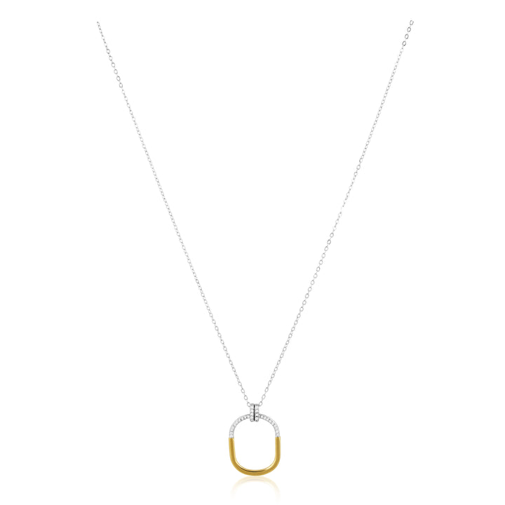 Two Tone Eternity Necklace