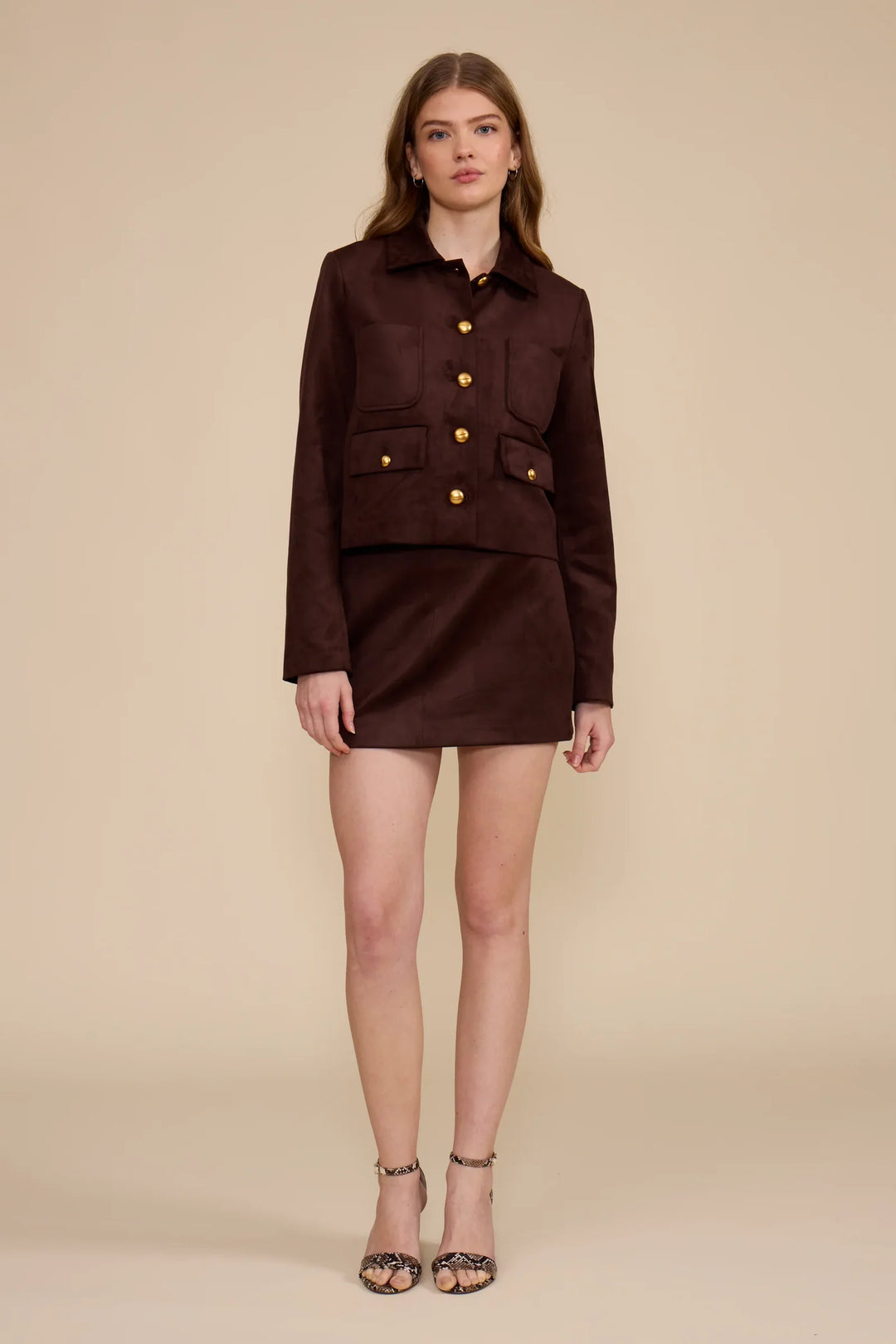 LIAN MINI FAUX SUEDE SKIRT