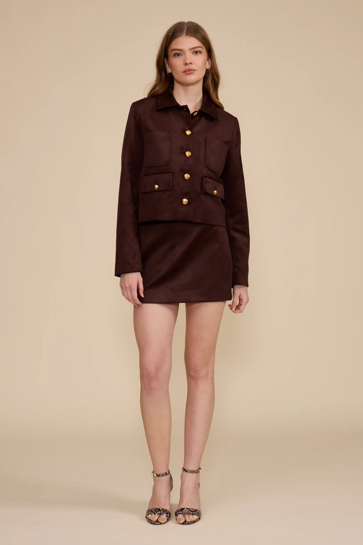 LIAN MINI FAUX SUEDE SKIRT