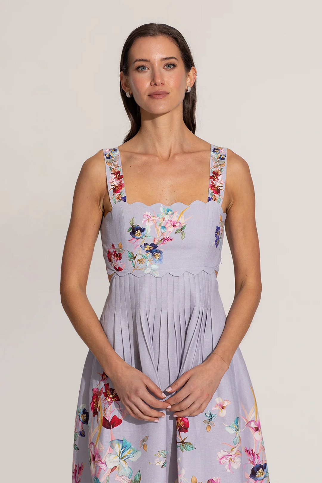 ANAYA SCALOP BODICE MIDI DRESS Copper Penny ANAYA SCALOP BODICE MIDI DRESS Copper Penny