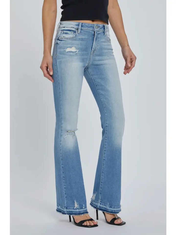 HAPPI MID-RISE FLARE JEANS