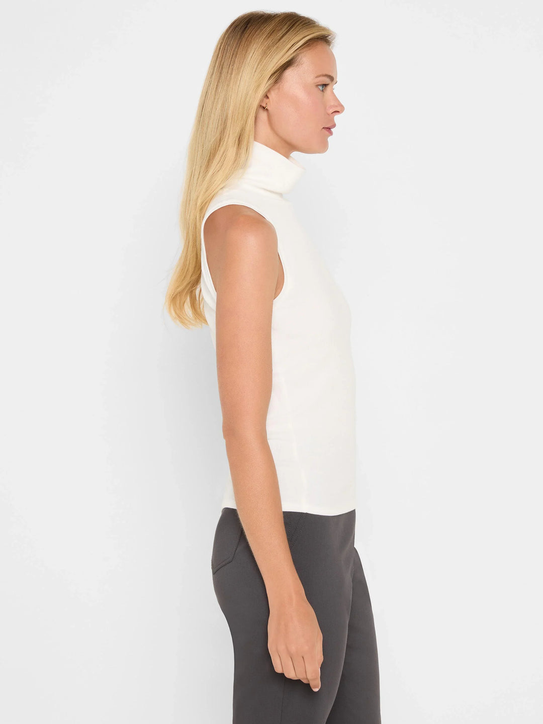 PERFECT KNIT RIB TURTLENECK TANK