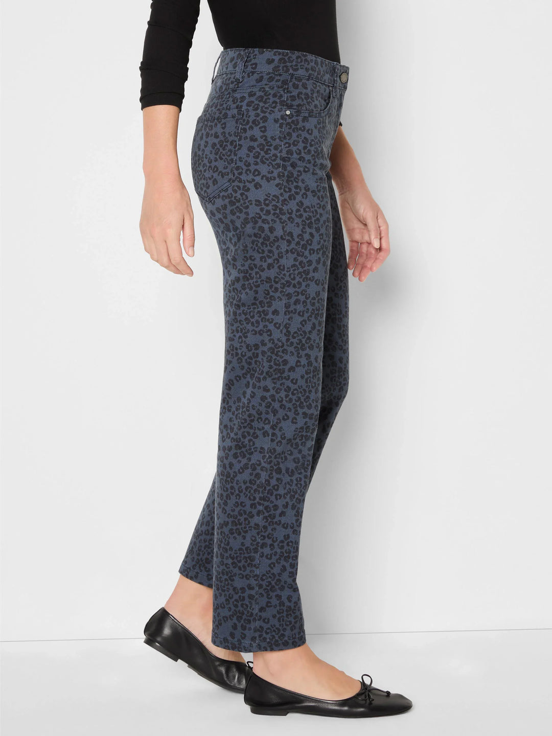 28" LEOPARD PRINT BOARDWALK DEMI BOOT JEANS