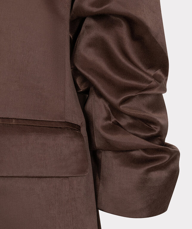 BLAZER SHINY - RUCHED SLEEVE