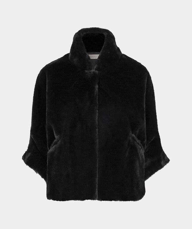 COAT PONCHO FAUX FUR