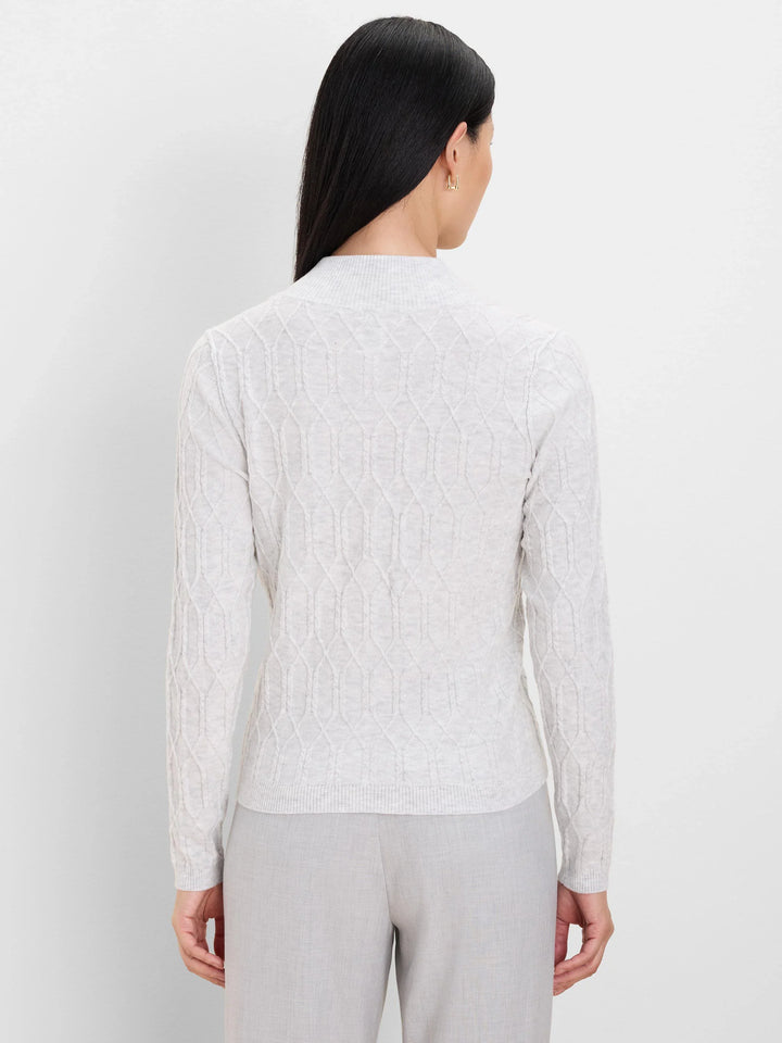 CABLE MOCKNECK CARDIGAN