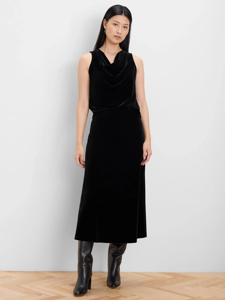 VELVET SLIP SKIRT