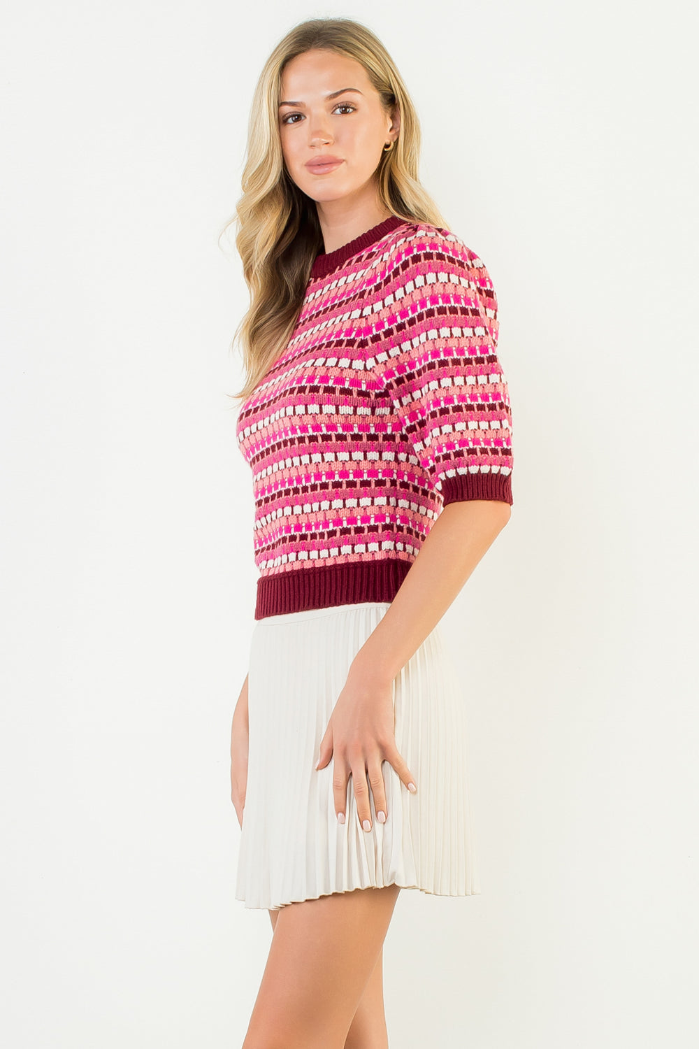 PUFF SLEEVE KNIT TOP