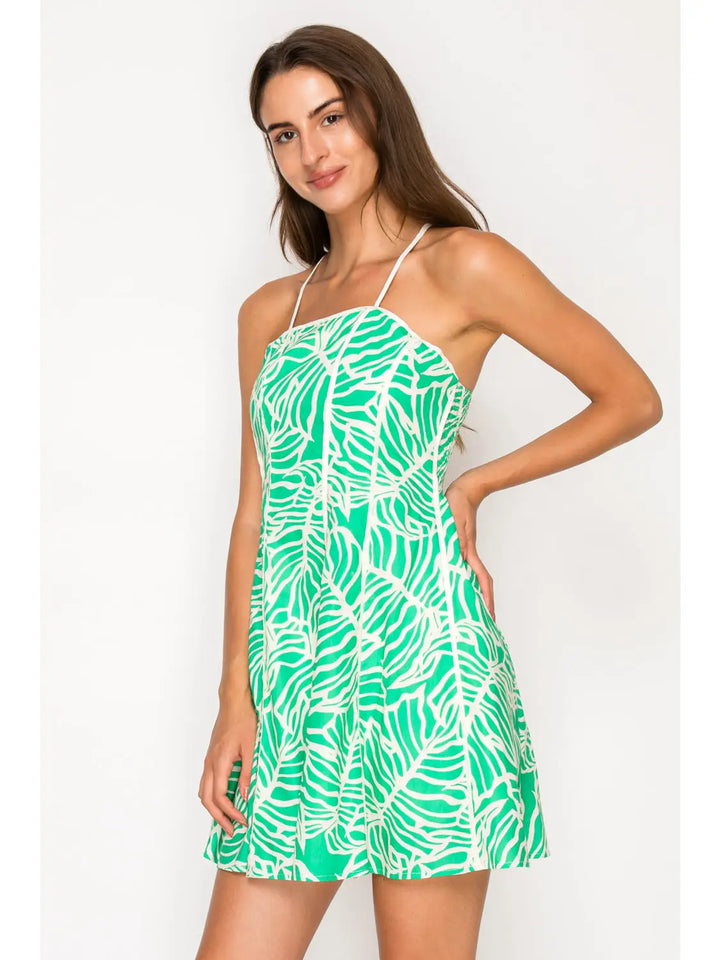 VERDE PALMS MINI DRESS