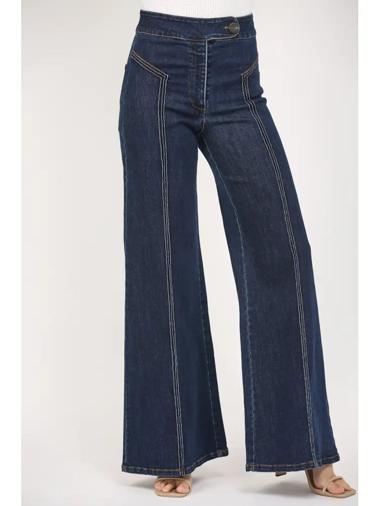 HIGH WAISTED WIDE LEG JEAN