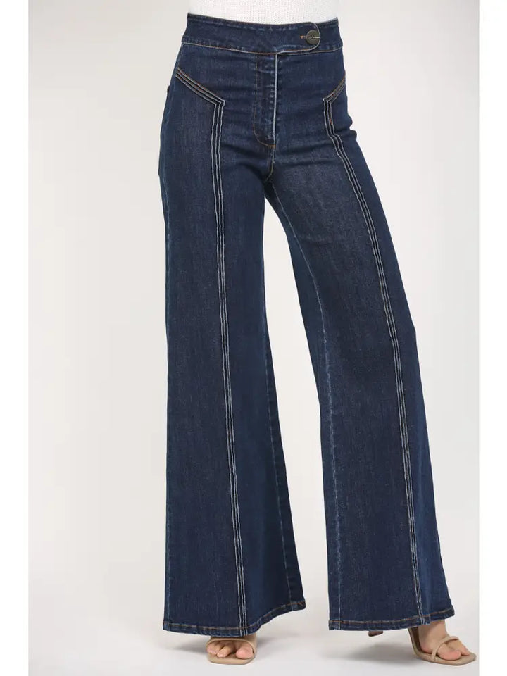HIGH WAISTED WIDE LEG JEAN