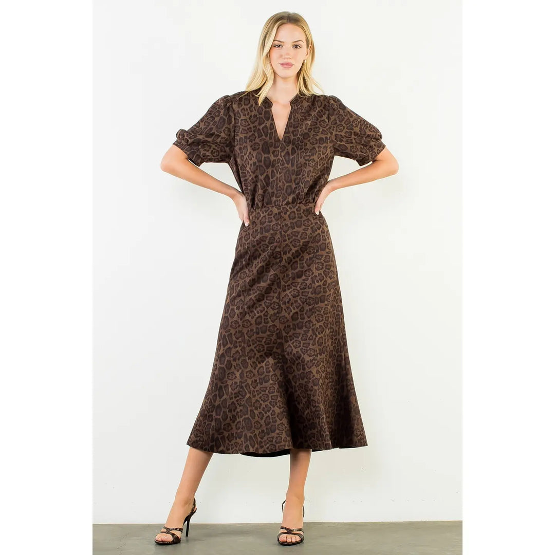 LONG ANIMAL PRINT SKIRT