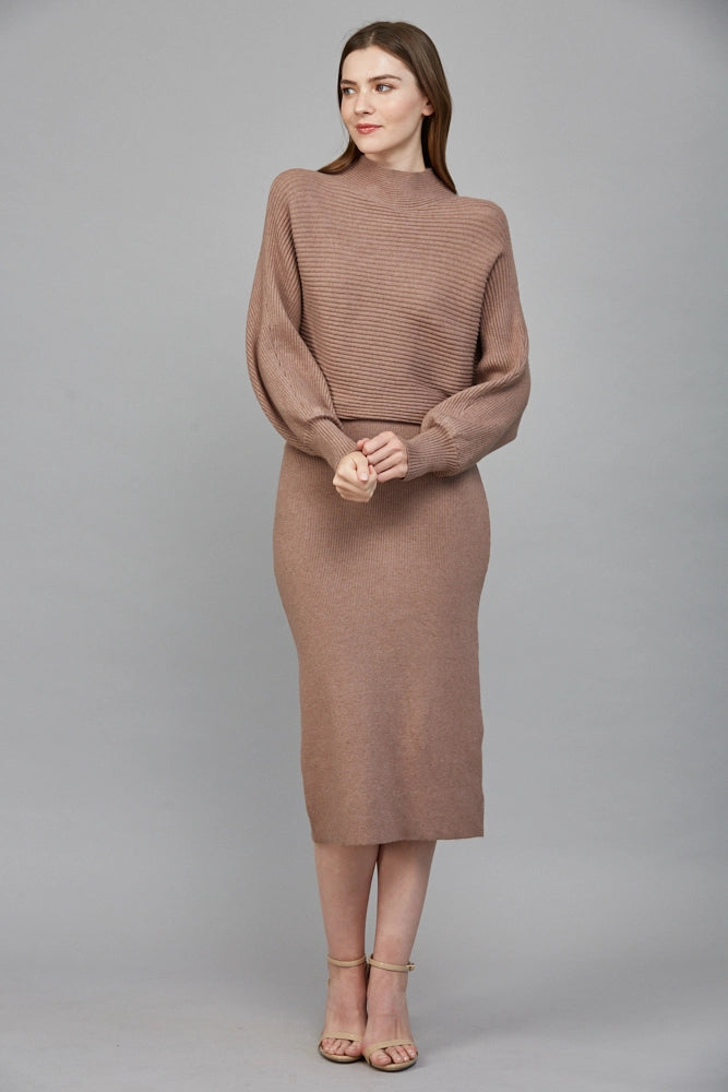 LONG SLEEVE MIDI DRESS