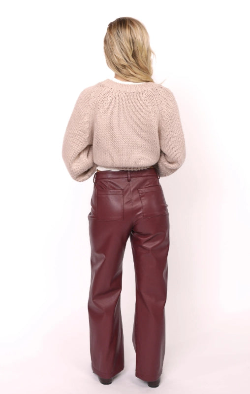 NIGHT VISION FAUX LEATHER PANTS