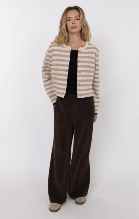 DAPHNE LONG SLEEVE STRIPE CARDIGAN