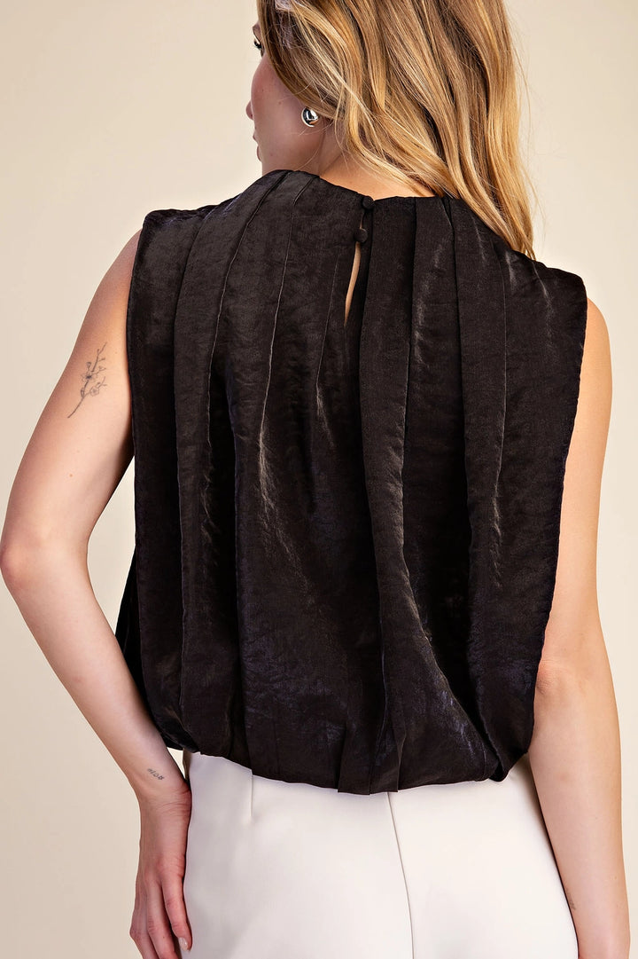 PLEATED BALLOON TOP WITH POCKETS