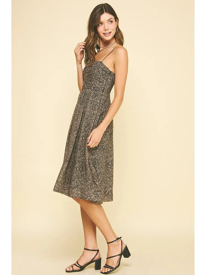 LEOPARD PRINT MIDI DRESS