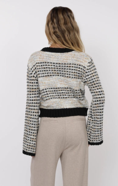 ELLINGTON MIXED YARN BELL SLEEVE SWEATER