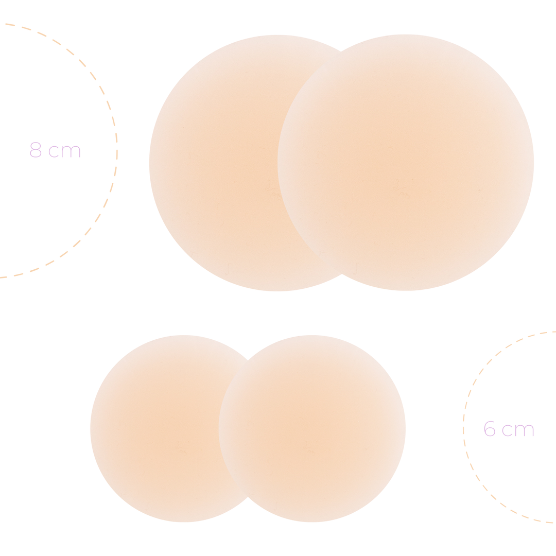 8cm Nipple Covers: Light Tint