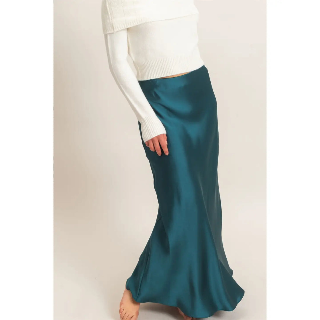 SATIN MAXI SKIRT