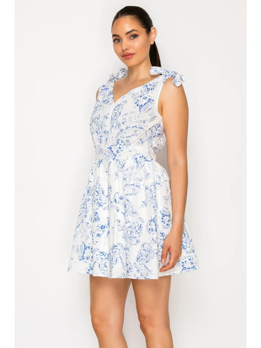 DELOS PORCELAIN SHORT DRESS
