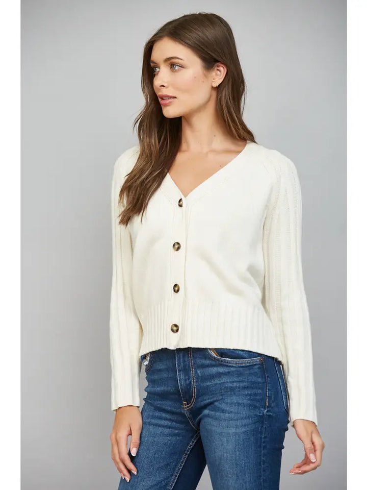 CASHMERE BLEND CARDIGAN