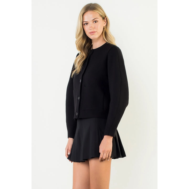 LONG SLEEVE CROPPED CARDIGAN