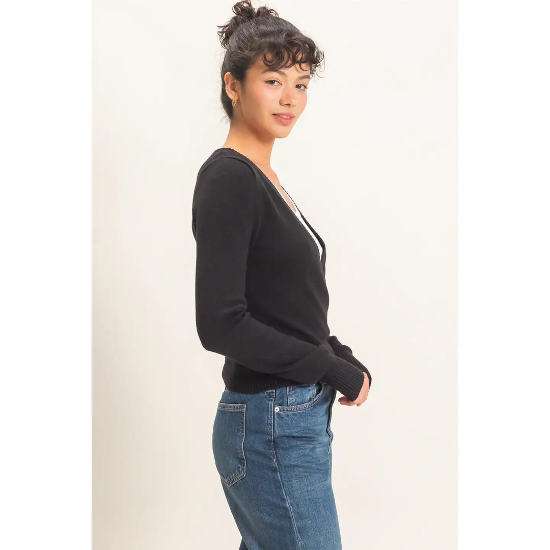 WRAP KNIT CARDIGAN