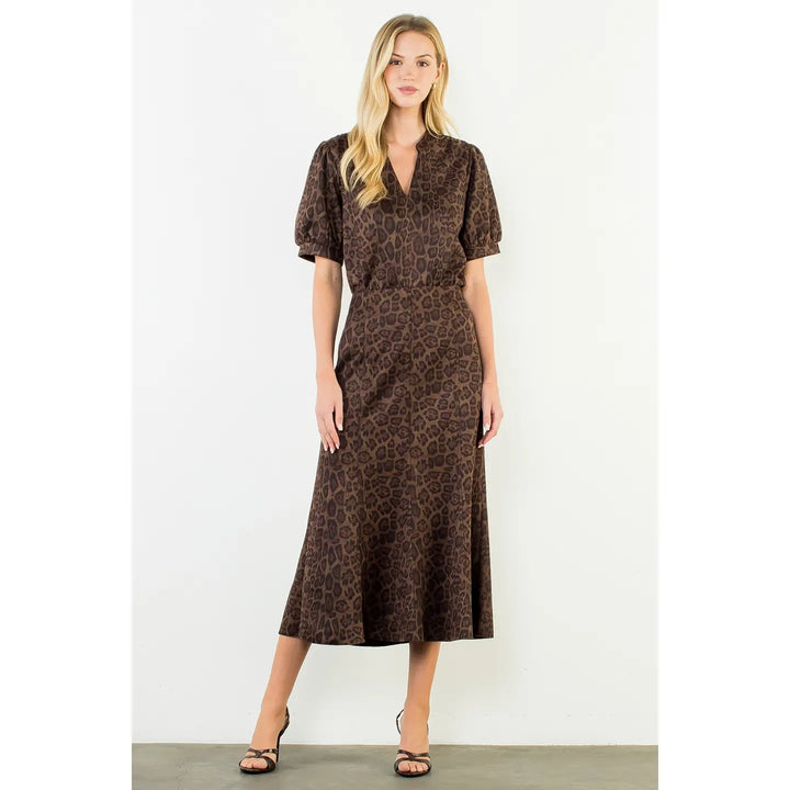 LONG ANIMAL PRINT SKIRT